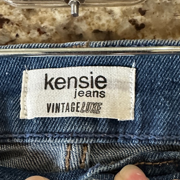 Kensie Blue Jean Shorts. 16” waist flat - Picture 3 of 5